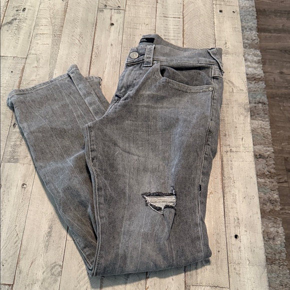 True Religion Gray Geno Relaxed Slim Men’s Jeans Ripped Size 30 - Picture 1 of 12